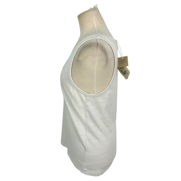 Faherty Whisper Organic Cotton Blend Tank White Size Medium NWT $68 MSRP - Picture 5 of 8